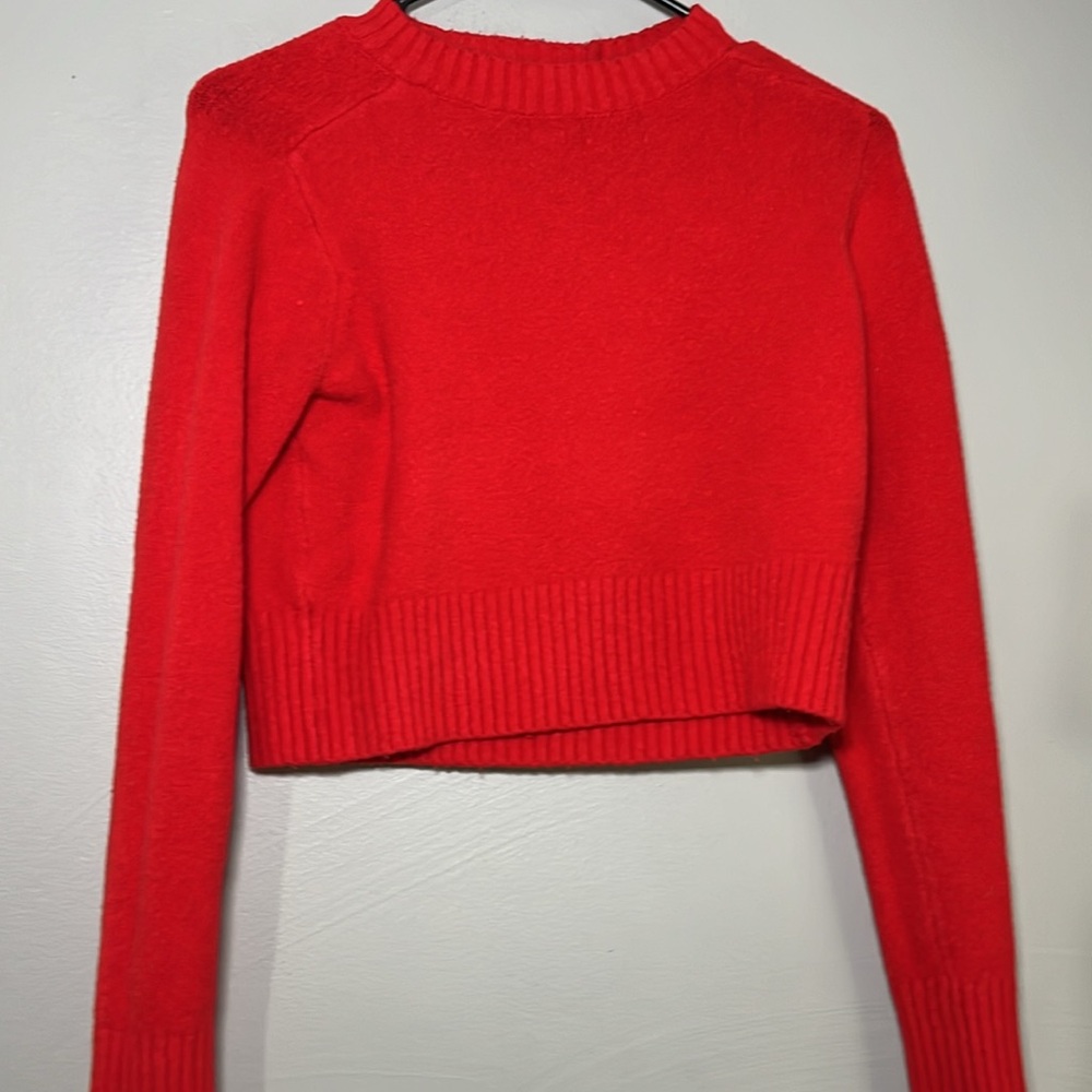 Universal Thread Cropped Red Sweater - Picture 3 of 5